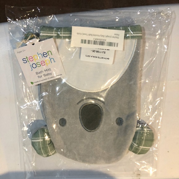 KOALA BATH MITT FOR BABY—-STEPHEN JOSEPH—NEW IN PACKAGE - Picture 4 of 5